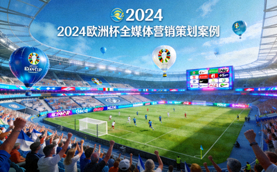 2024欧洲杯全媒体营销策划案例封面 - 欧洲杯赛场与品牌广告融合场景